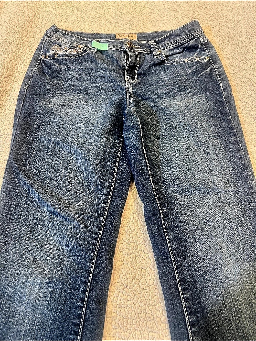 Earl Jean Boot Cut Jeans in Blue Waist E5